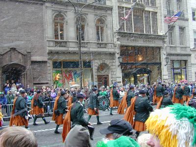 St. Patrick's Day parade on Fifth Avenue in NYC 2000